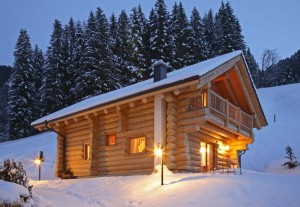 Chalet in winter